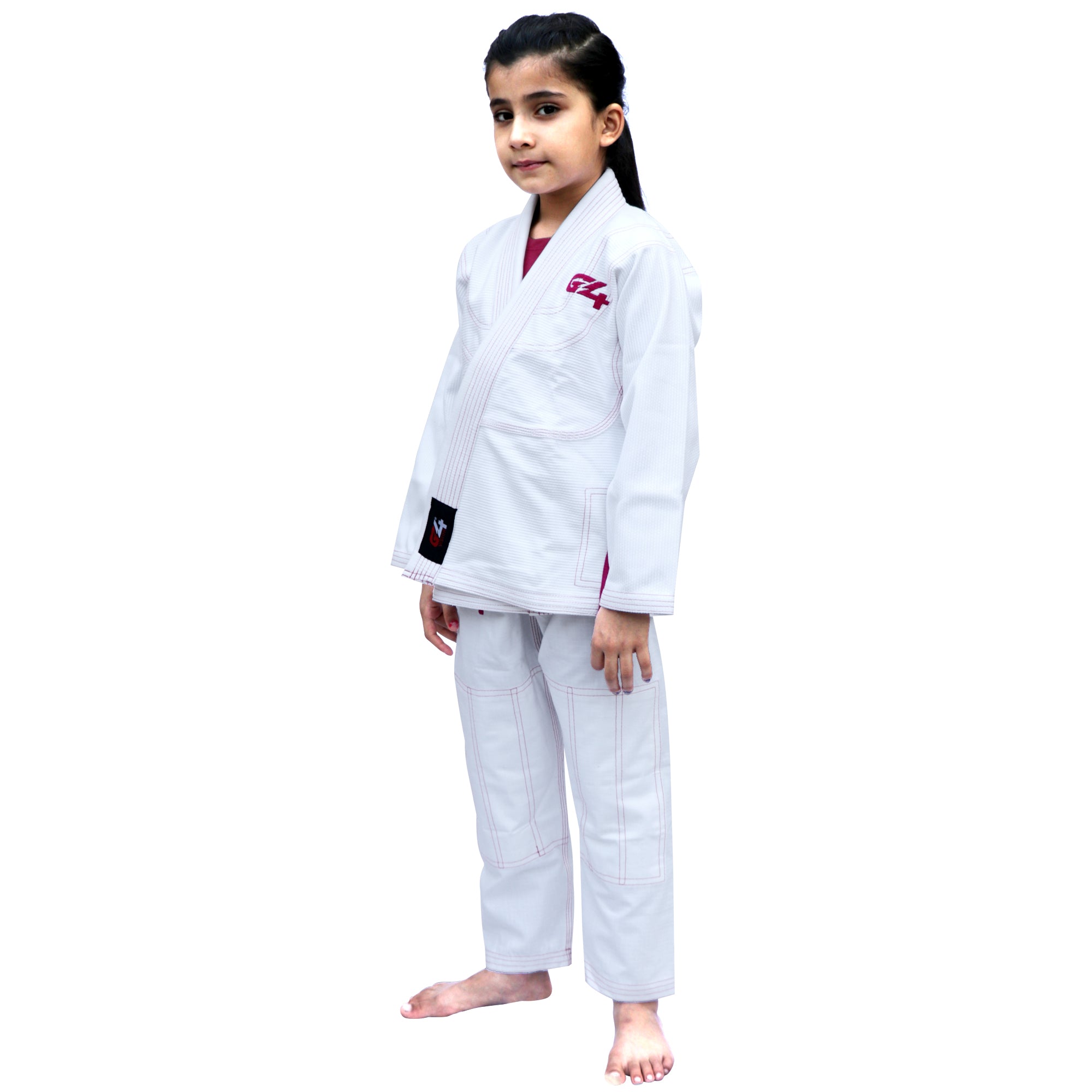 G4 New Kids Jiu Jitsu Suit White Pink