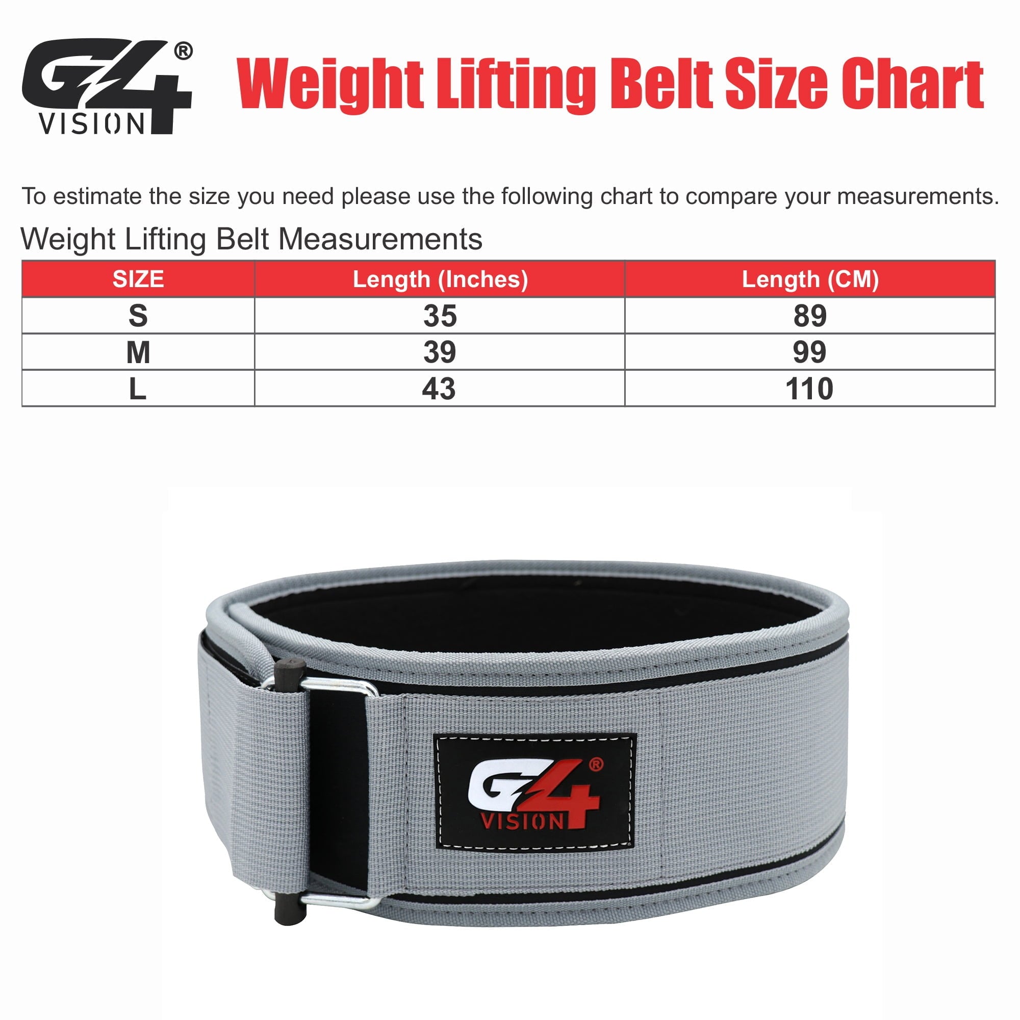 Weight Lifting Belt Size Chart 3