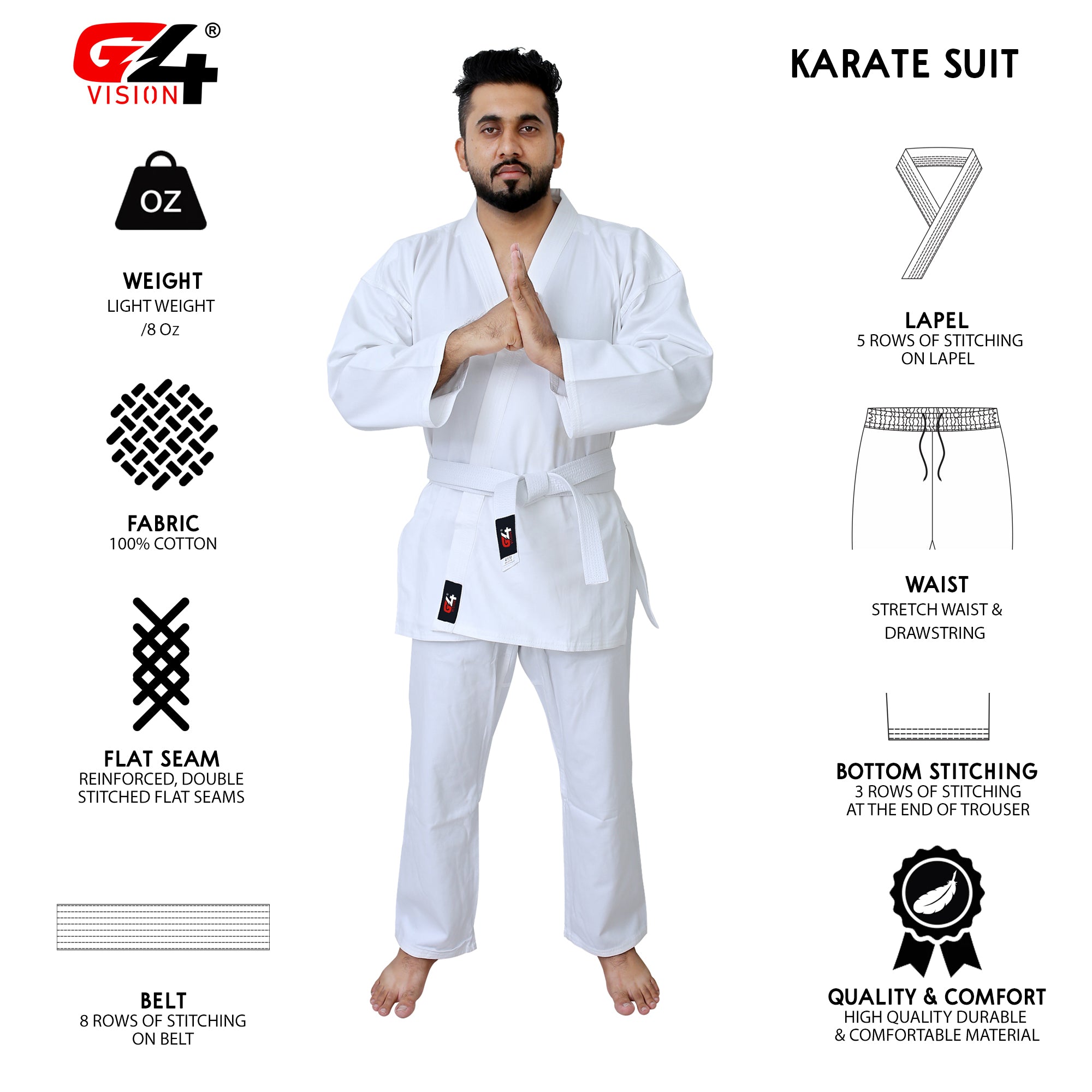 G4 Karate Suit White