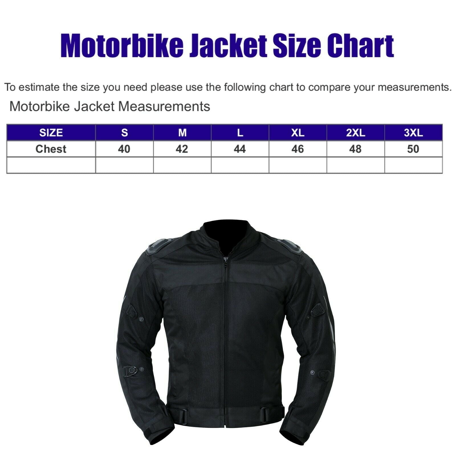 summer-jacket-black-size-chart