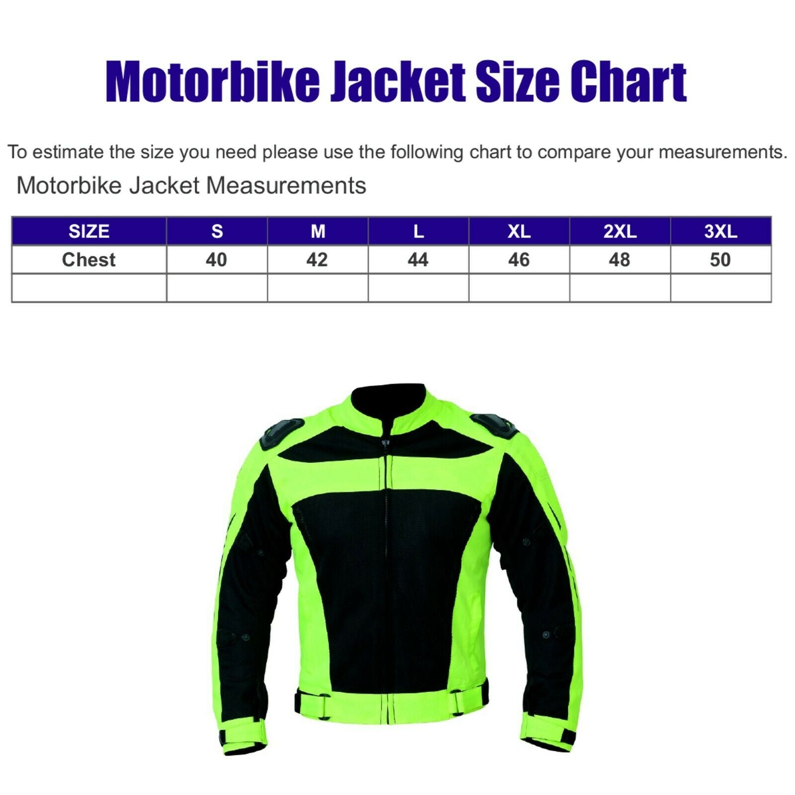 summer-jacket-green-size-chart